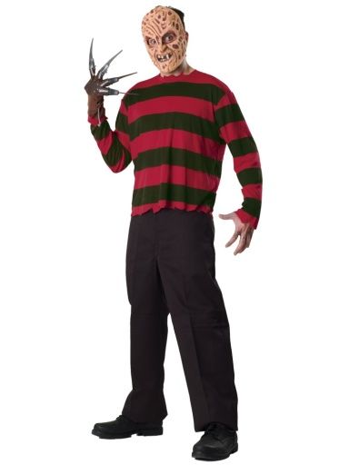 Freddy Krueger Shirt and Mask Set, Size: Standard