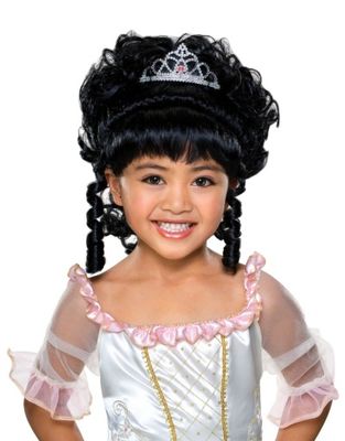 Charming Princess Child Wig-Black
