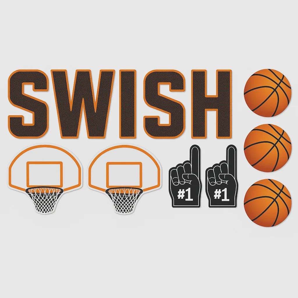 Basketball Themed Cutout Decoration