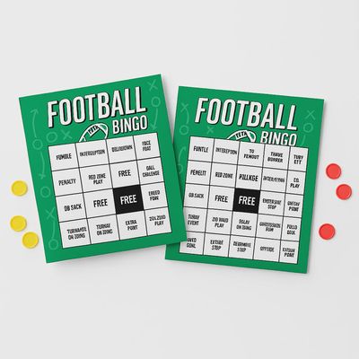 10 Players Football Bingo Game Set