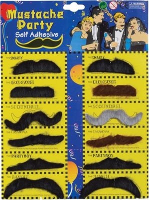 Moustache Card 12 Pieces