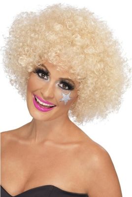 70s Funky Afro Wig - Blonde
