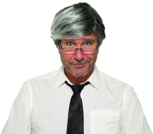 Gepetto Wig &amp; Moustache Gray