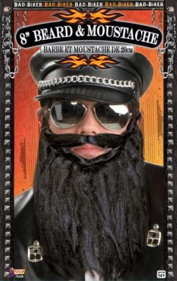 Bad Biker Beard &amp; Moustache Black