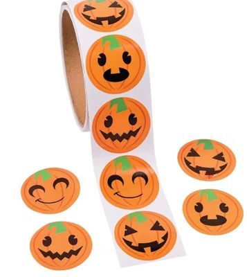 Bulk Jack-O’-Lantern Face Stickers