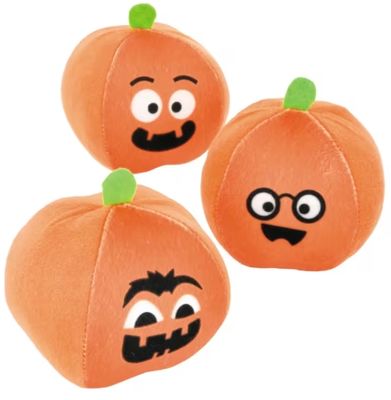 4" Halloween Funny Face Stuffed Pumpkins
