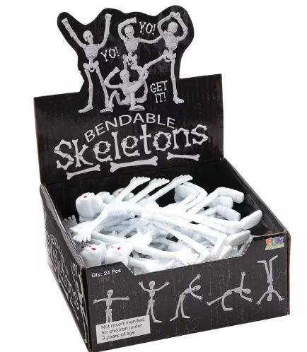 Halloween Skeleton Characters Vinyl Bendable