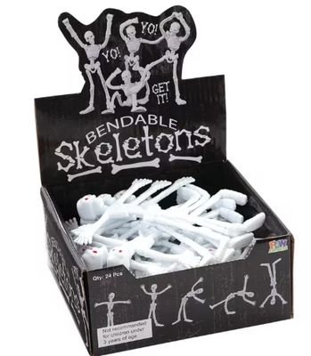 Halloween Skeleton Characters Vinyl Bendable
