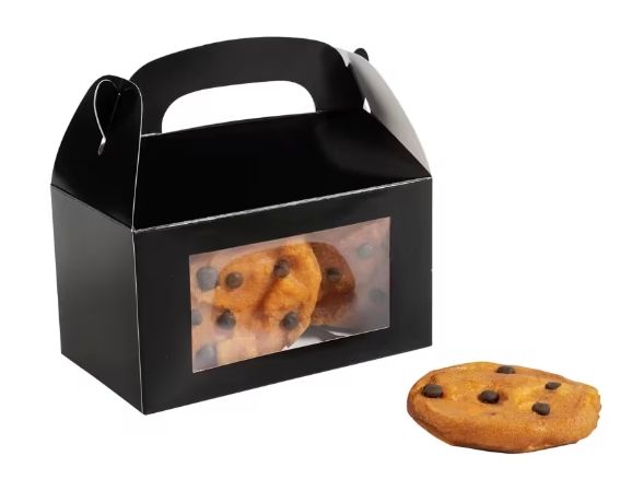 6" x 7" Black Cardstock Treat Boxes