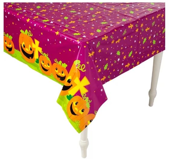 Christian Pumpkin Plastic Tablecloth