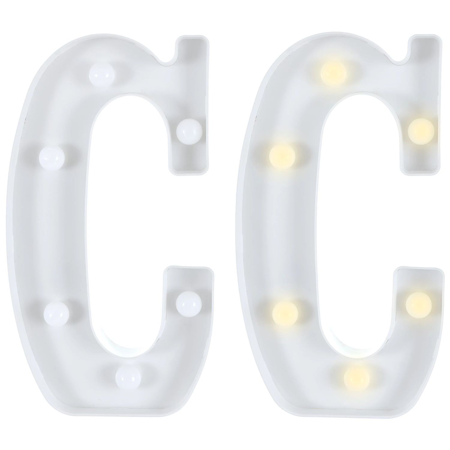 Light-Up Standing Letter -C
