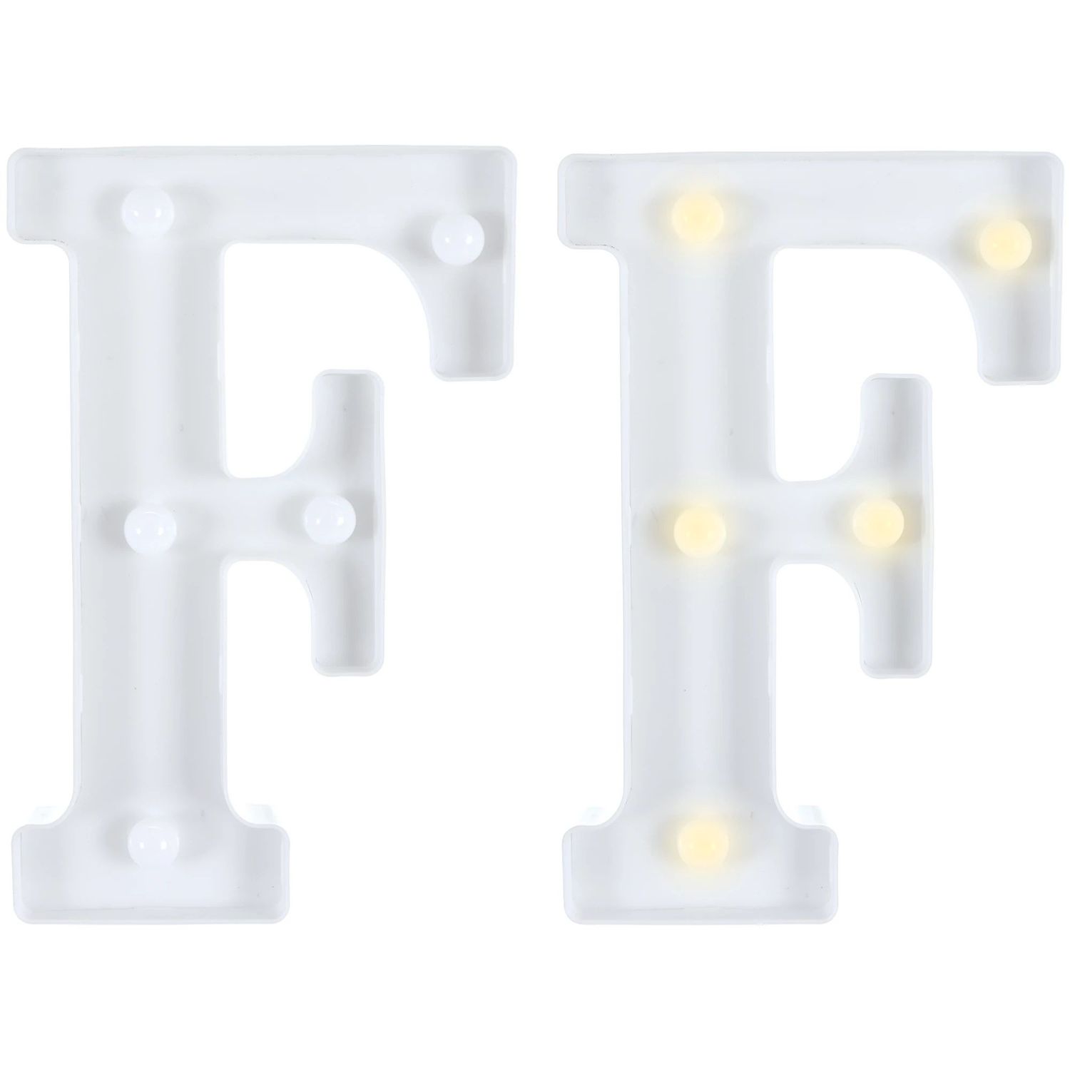 Light-Up Standing Letter -F
