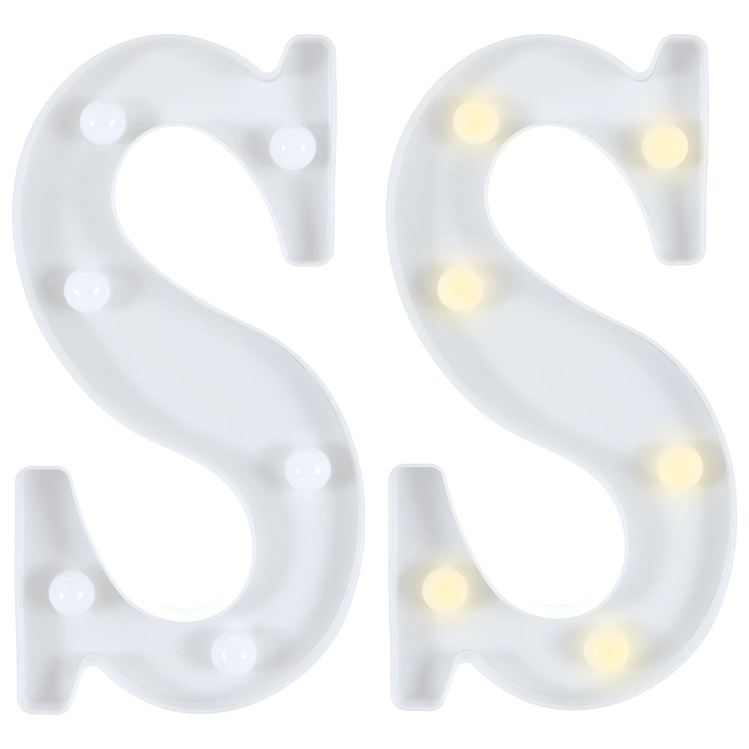 Light-Up Standing Letter -S