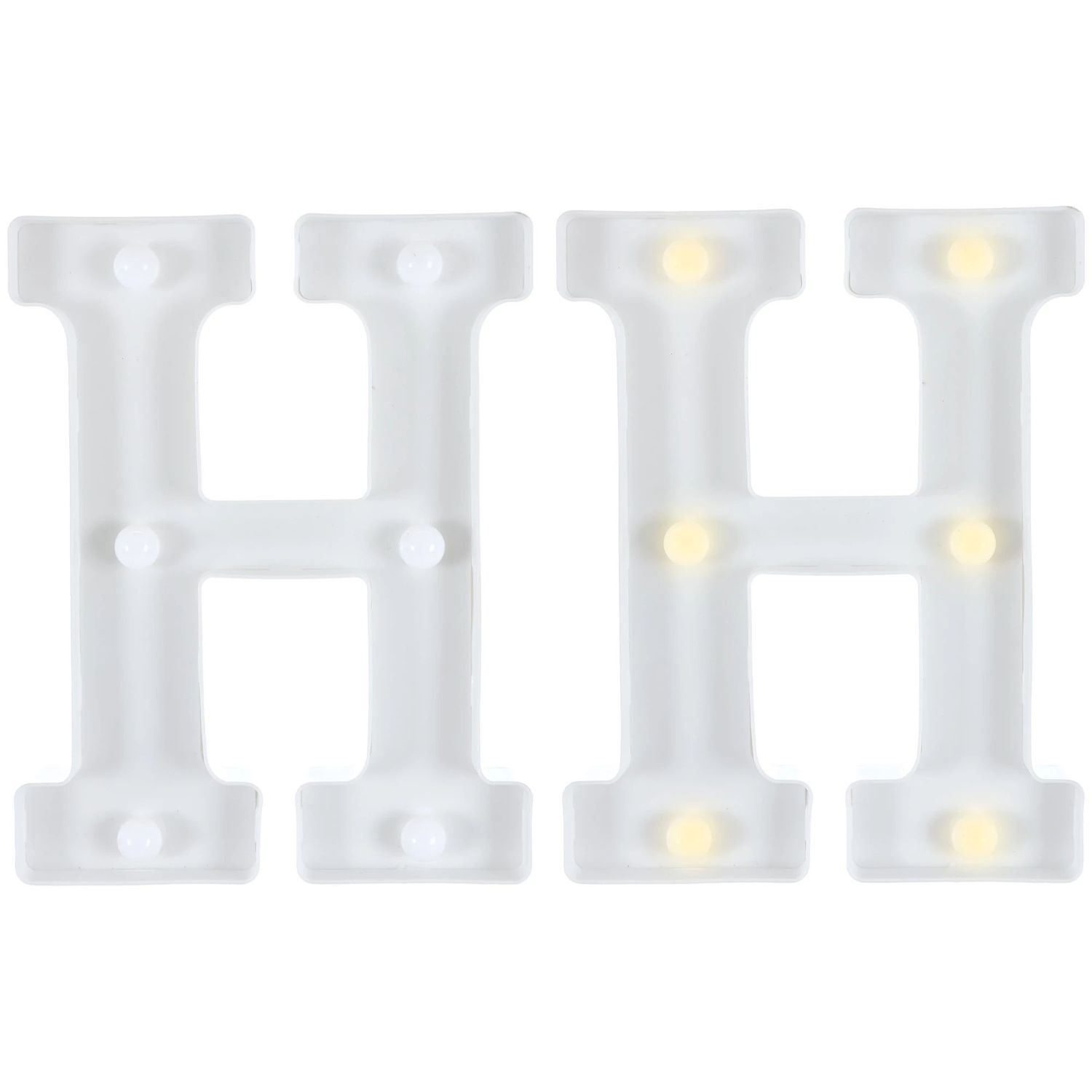 Light-Up Standing Letter -H