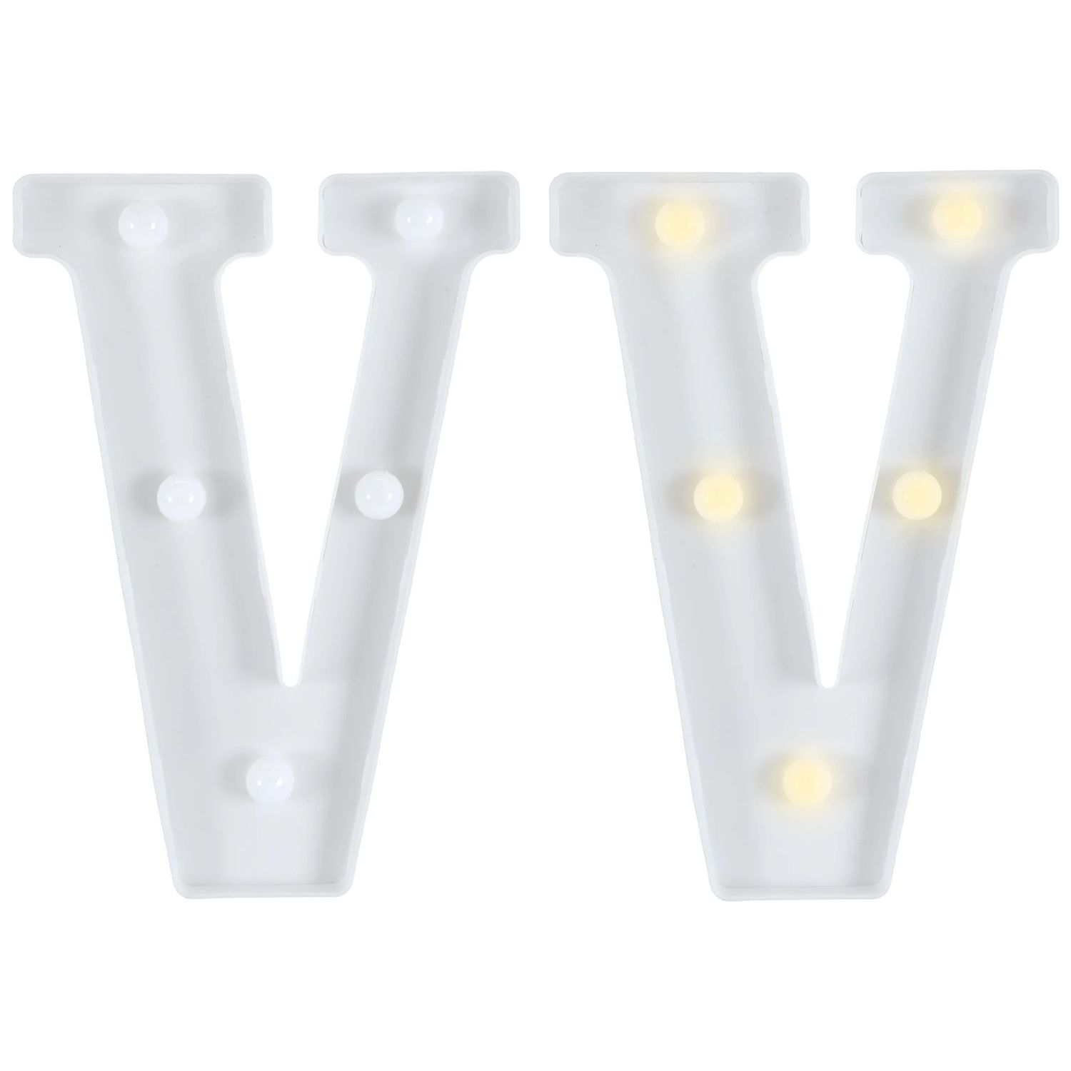 Light-Up Standing Letter -V