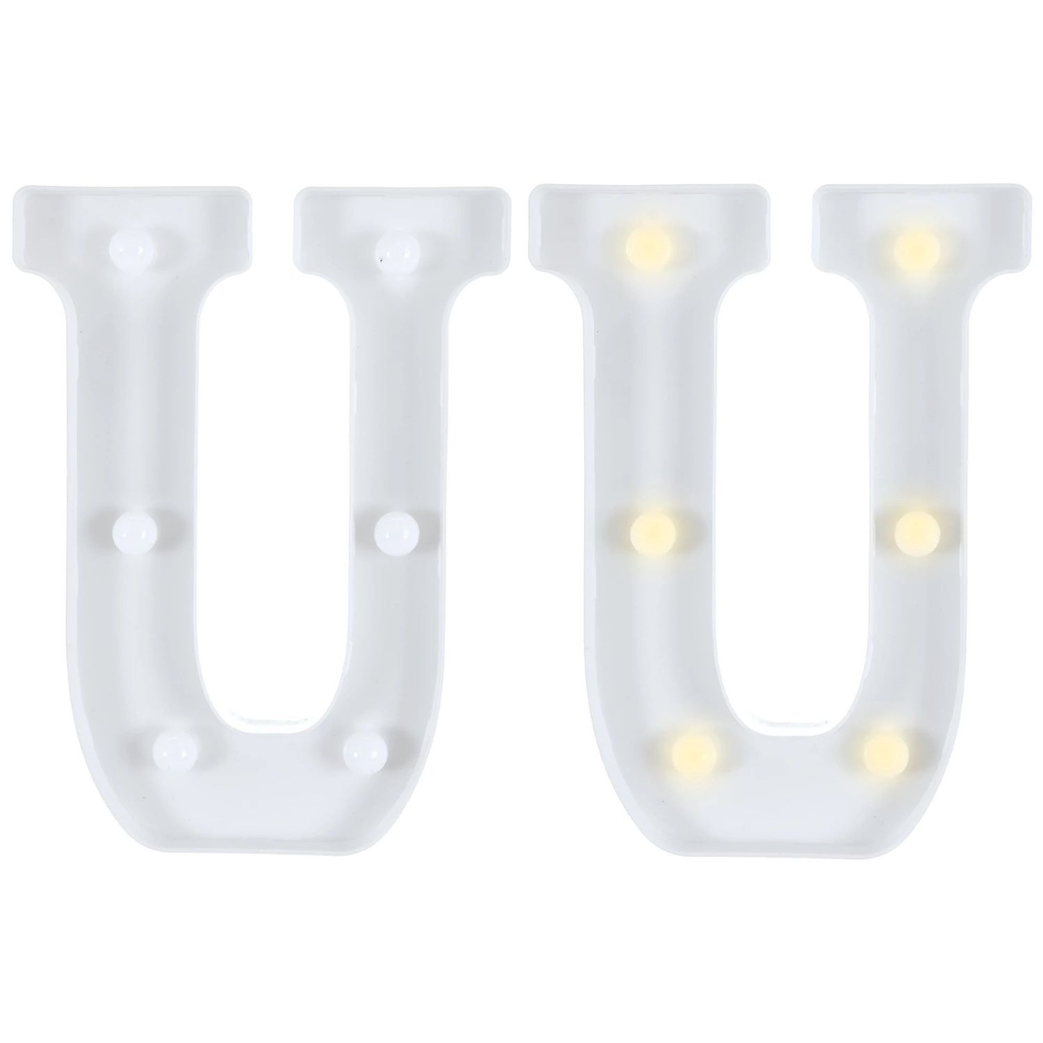 Light-Up Standing Letter -U