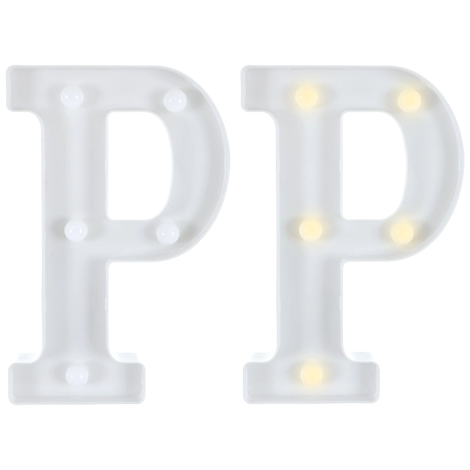 Light-Up Standing Letter -P