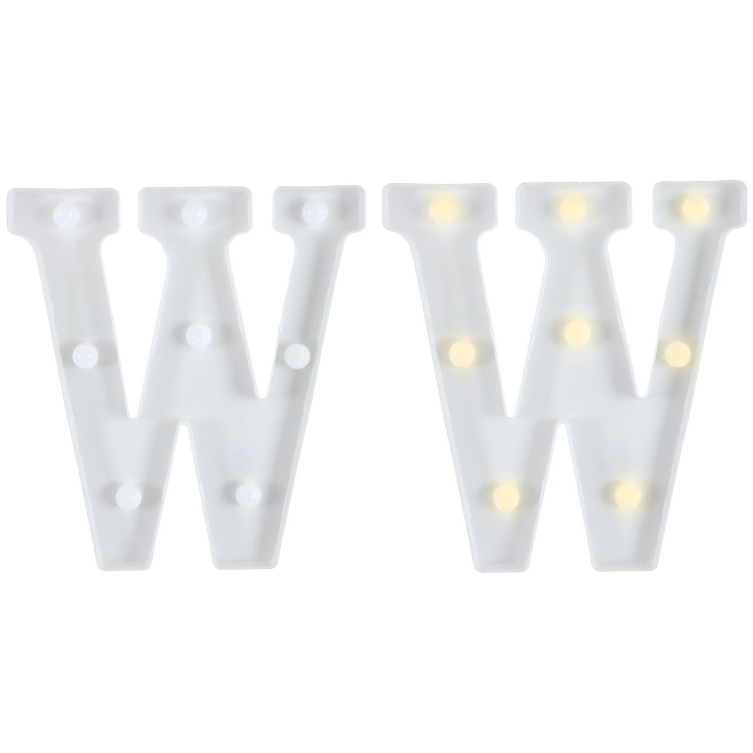 Light-Up Standing Letter -W
