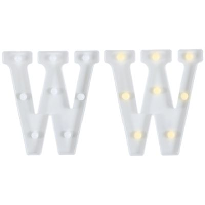 Light-Up Standing Letter -W