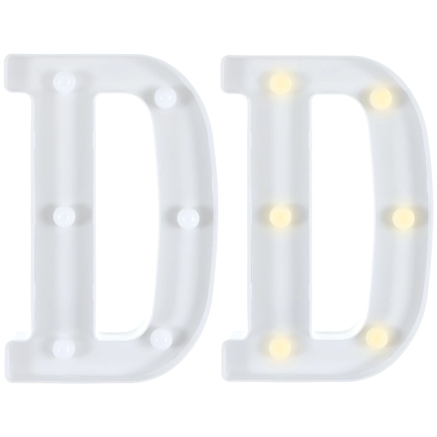 Light-Up Standing Letter -D