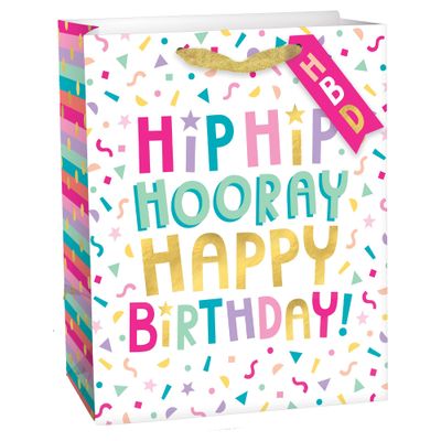 Hip Hip Hooray Birthday Medium Bag