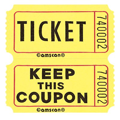 Yellow Double Ticket Roll