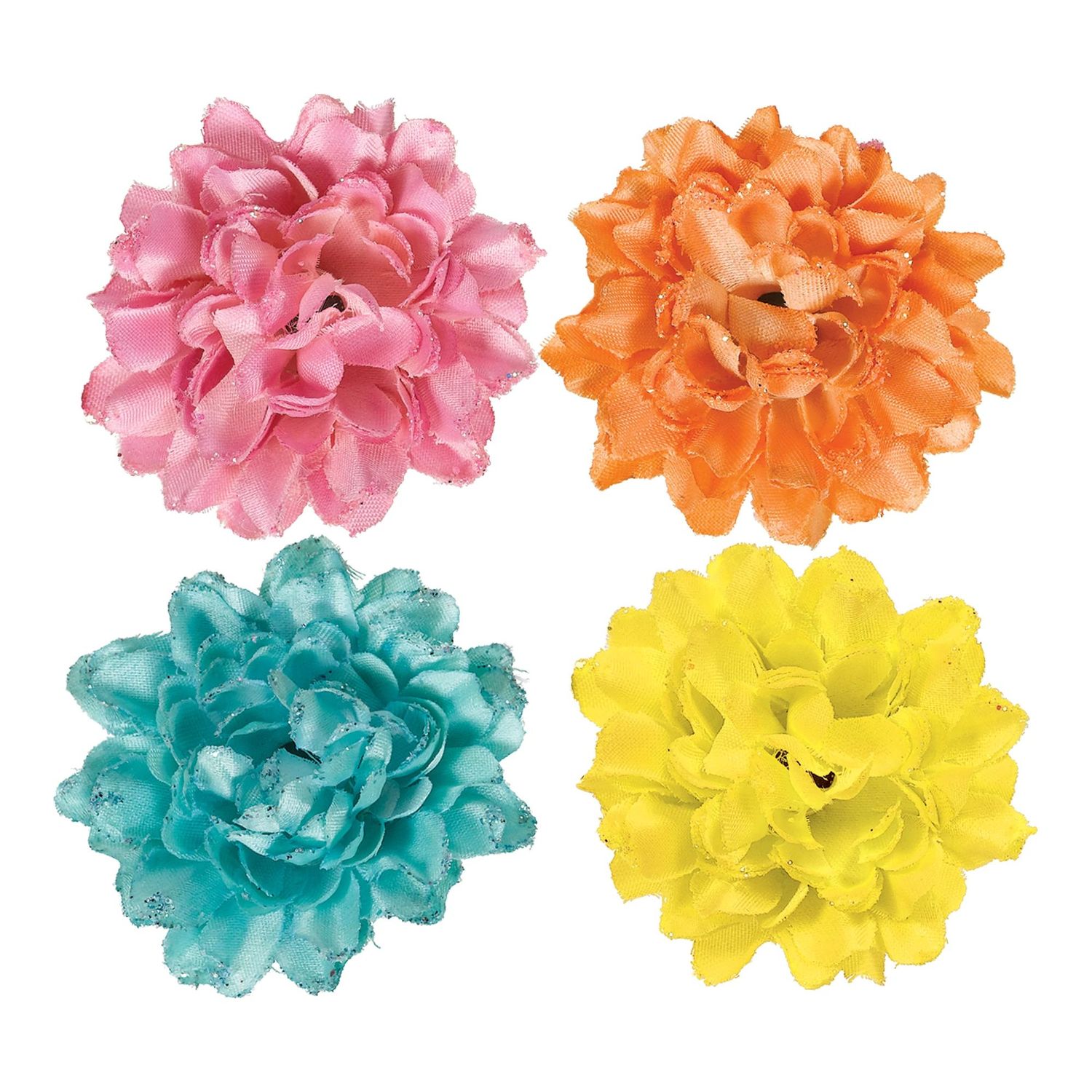 4Ct Oasis Mini Rose Hair Clips