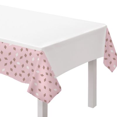 Blush Birthday Plastic Table cover
