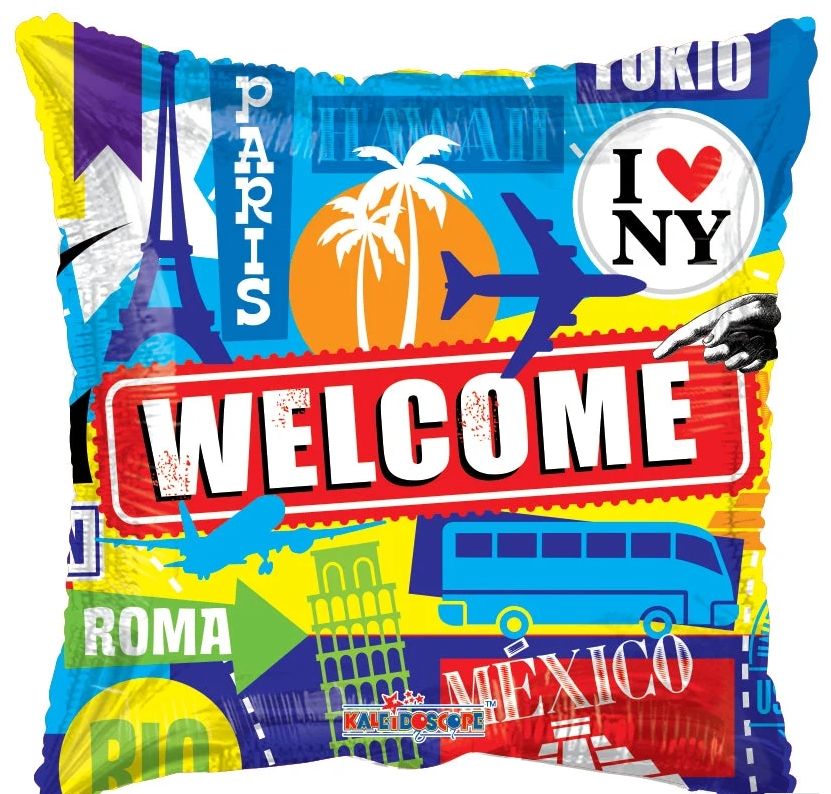 370 18" Welcome Capital Cities Balloon