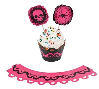 50Ct Halloween Cupcake Wrappers with Picks