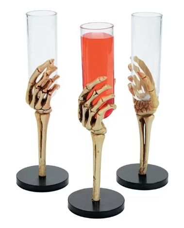 2 oz. Skeleton Hand Plastic Glasses