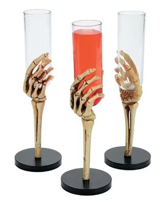 2 oz. Skeleton Hand Plastic Glasses