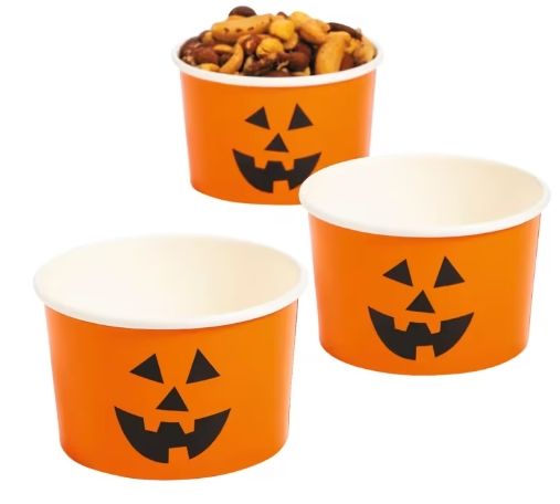 24cT Jack-O’-Lantern Disposable Paper Snack Cups