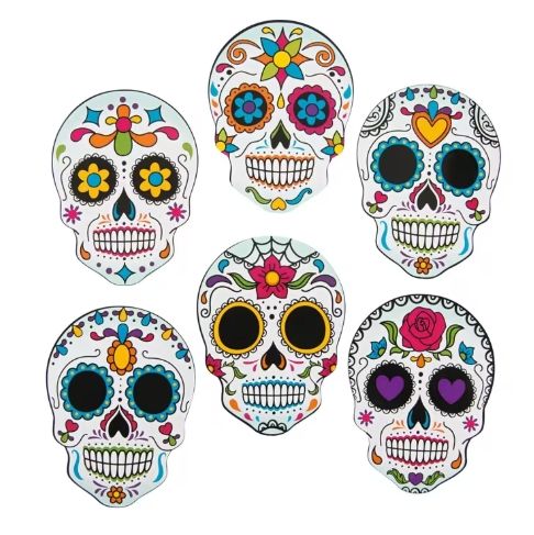 Day of the Dead Mini Skull Cutouts