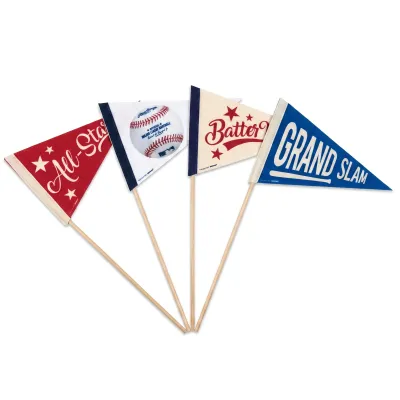 4Ct MLB Themed Small Pennant