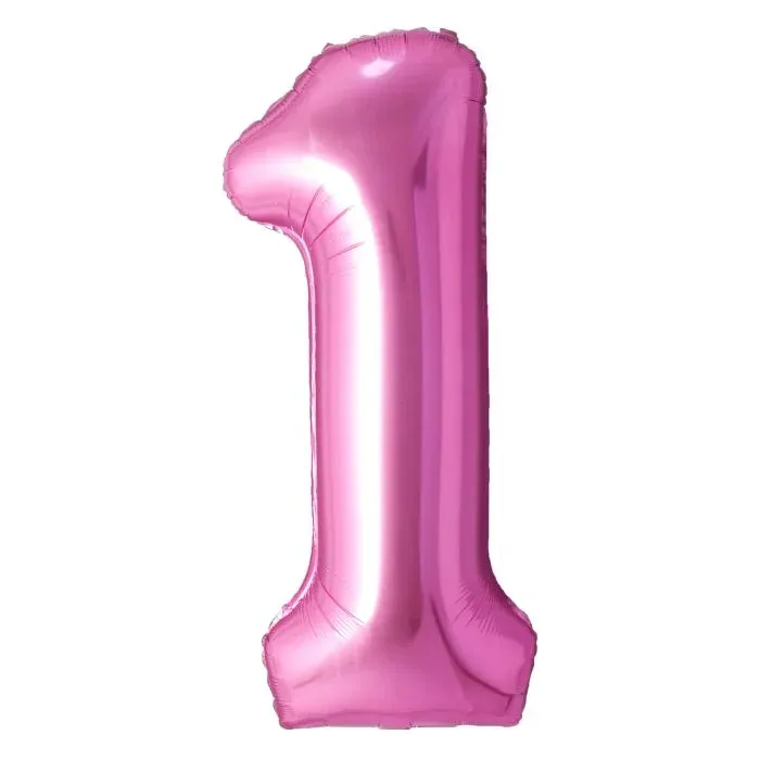 34" Pink Number 1 Airise Balloon