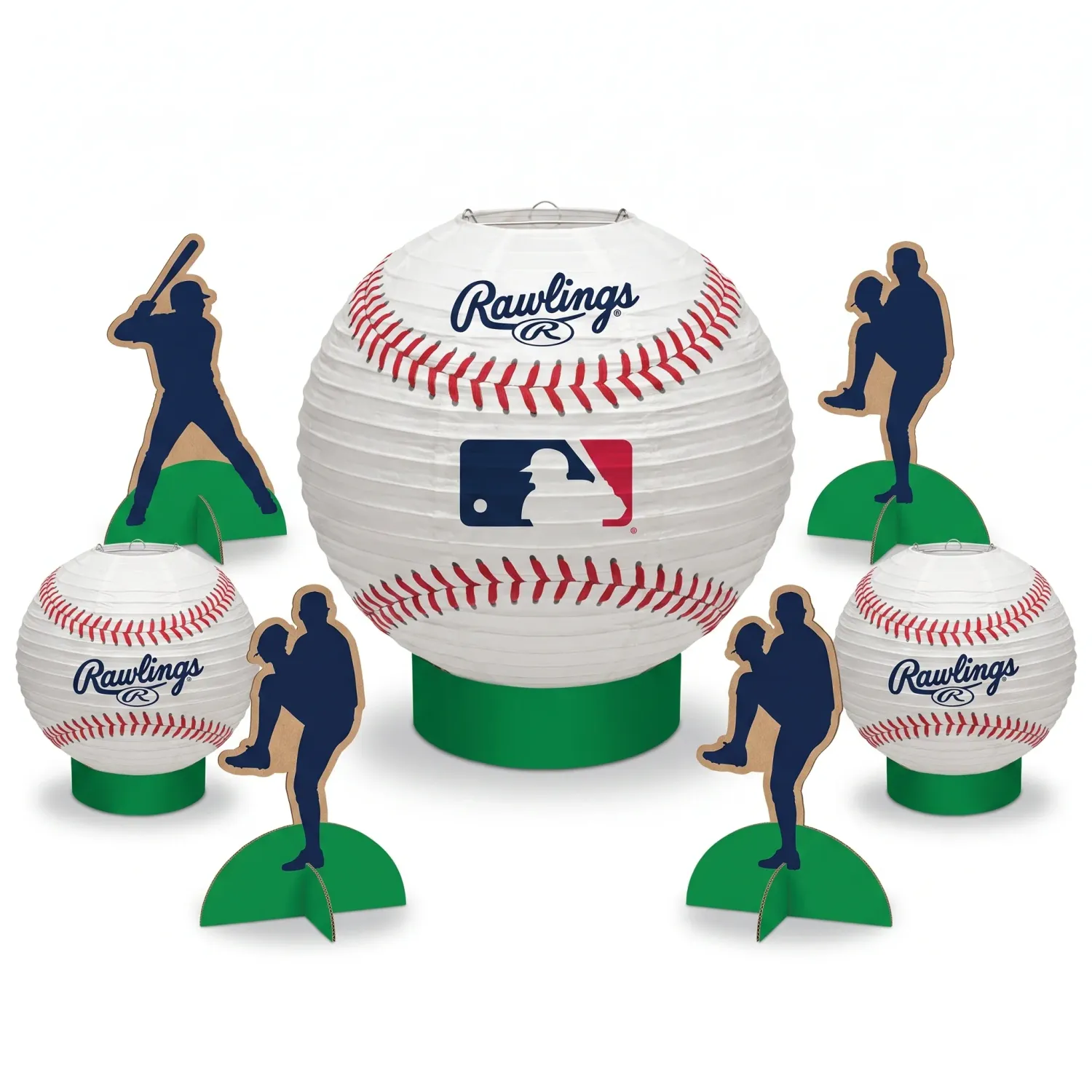 7Pc MLB Rawlings Baseball Centerpiece Kit