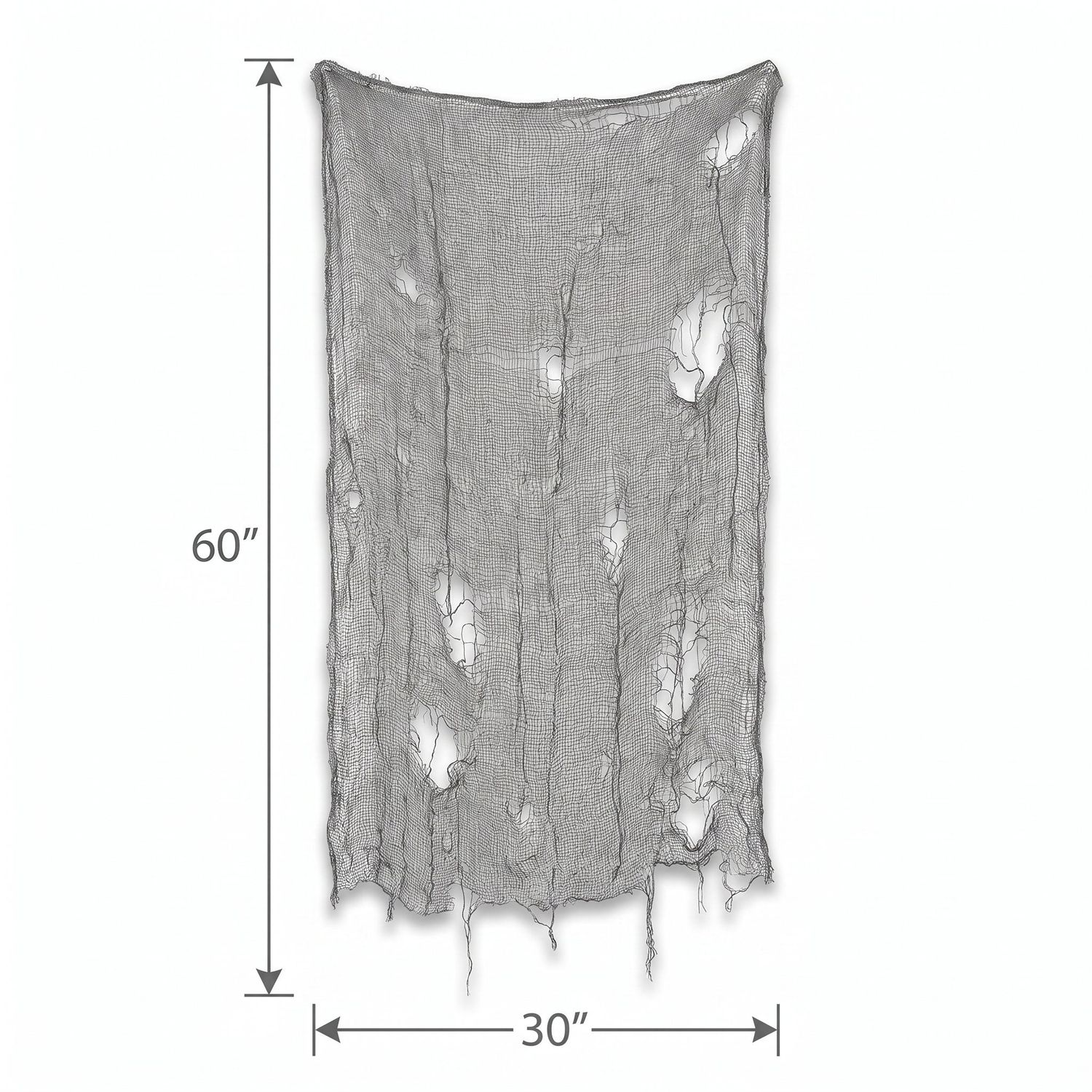 Creepy Gray Tattered Gauze Cloth Decoration