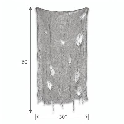 Creepy Gray Tattered Gauze Cloth Decoration