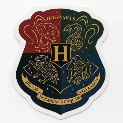 Harry Potter Hogwarts Crest Sticker Sheet