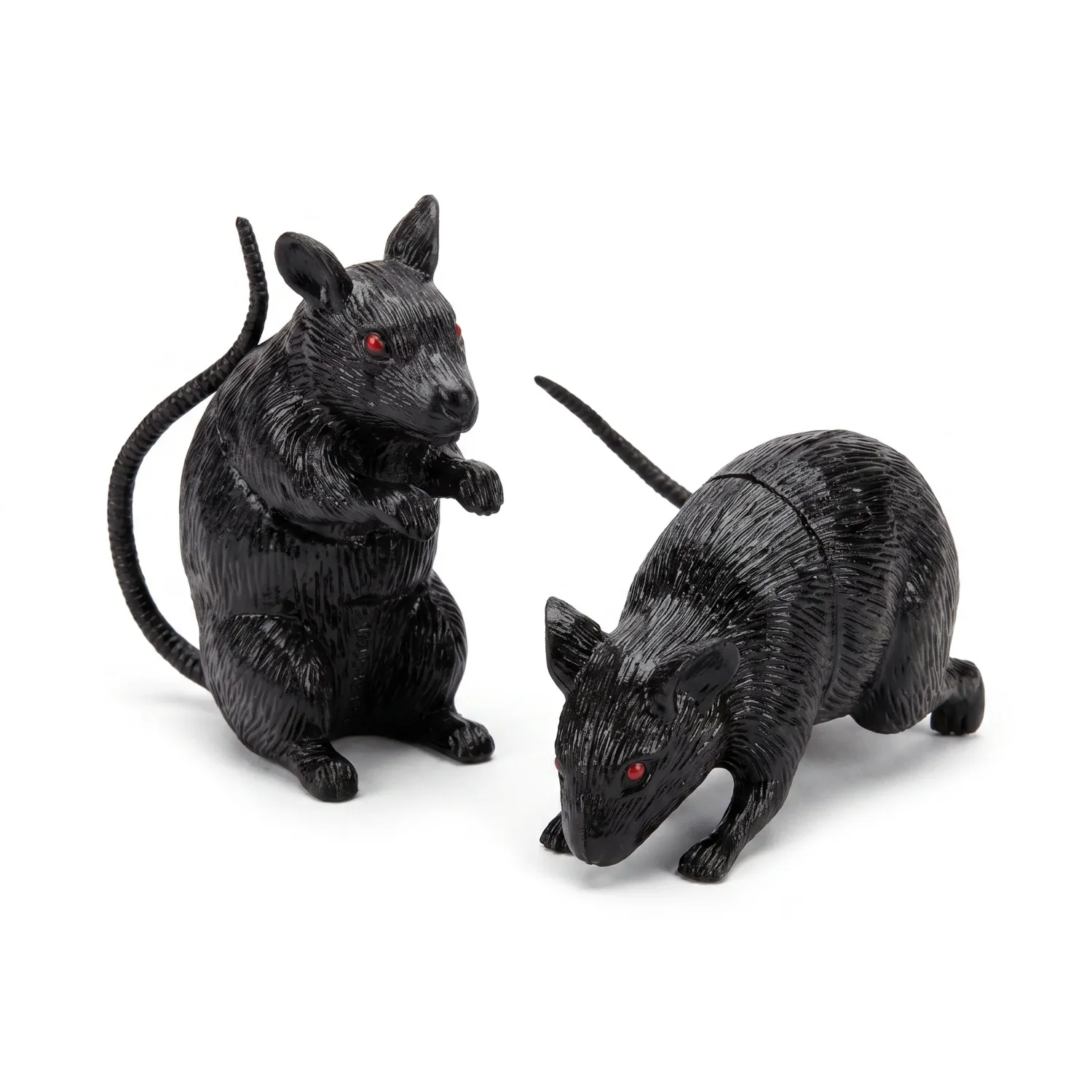 Creepy Crawly Black Rubber Rat