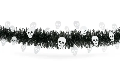 Spooky Skull Tinsel Garland