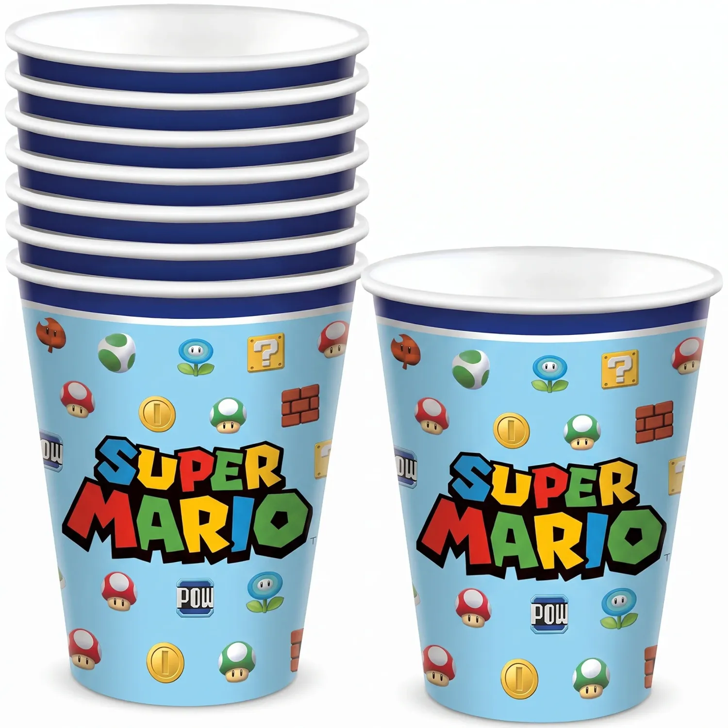 8Ct Super Mario 9 oz Paper Cups