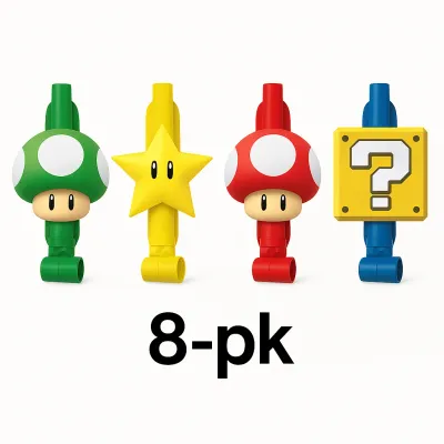 8Ct Super Mario Bros Party Blowouts