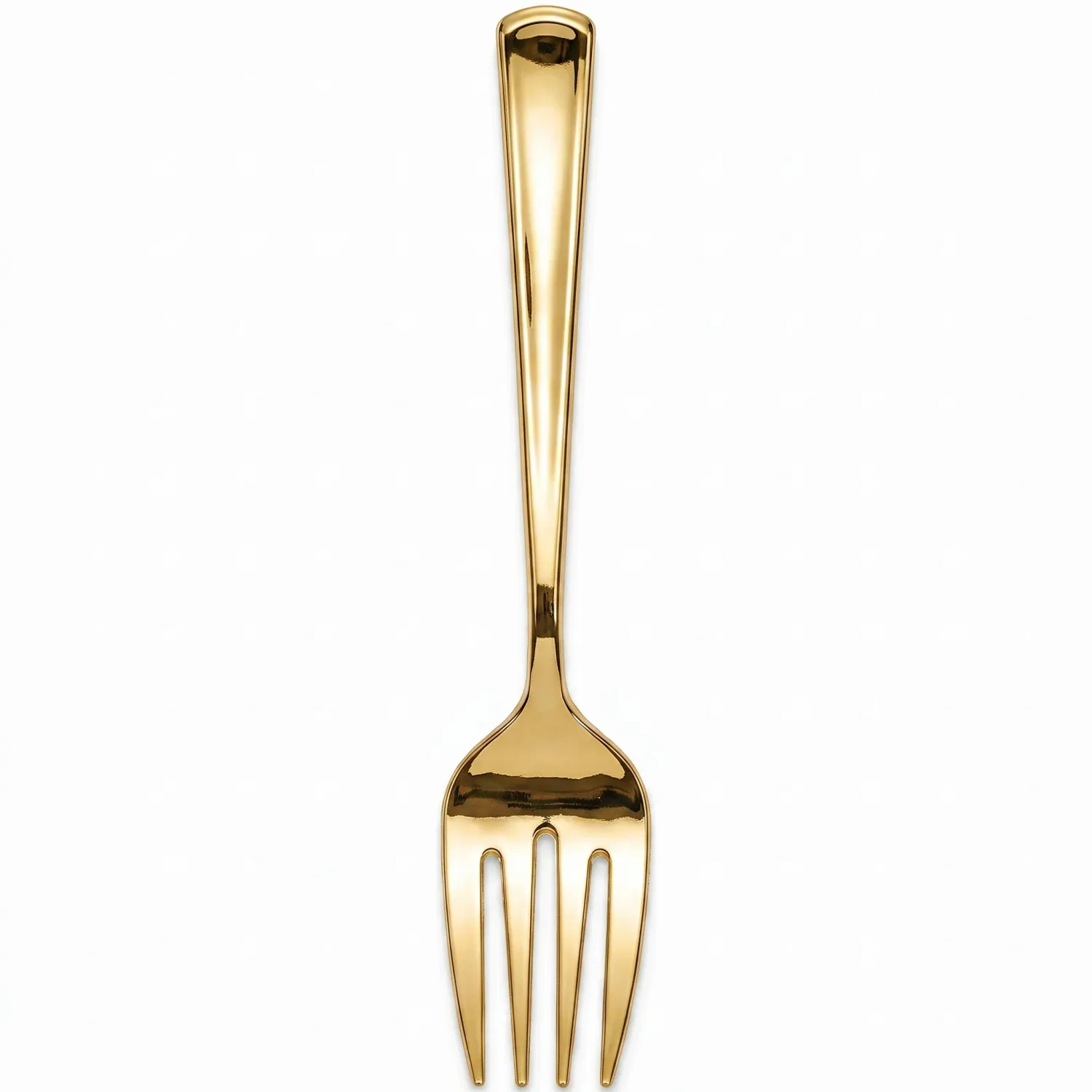 Elegant Gold Plastic Serving Fork