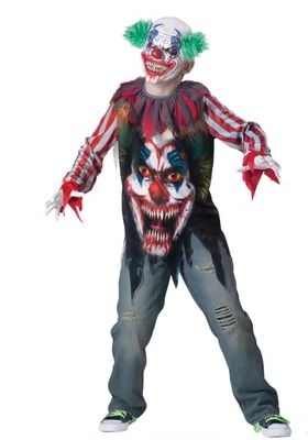 Kids Big Top Terror Clown Costume - Small 6-8
