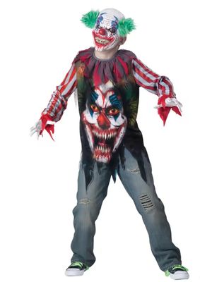 Kids Big Top Terror Clown Costume - Medium 8-10