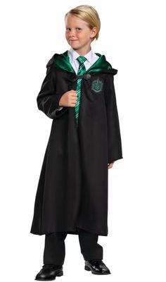 Kids Classic Harry Potter Slytherin Robe - Large 10-12