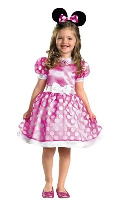 Girl's Pink Classic Minnie Mouse Costume - Small