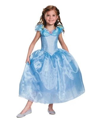 Girl's Deluxe Cinderella Movie Dress Costume - Medium 7-8